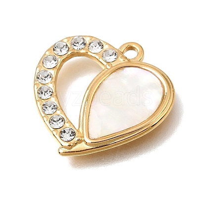 304 Stainless Steel Enamel Pendants STAS-D393-04G-1