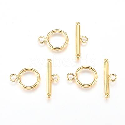 Brass Toggle Clasps KK-L189-23G-1