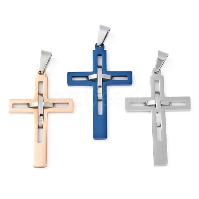 304 Stainless Steel Pendants STAS-O108-67-1