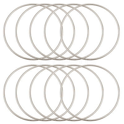 10Pcs Iron Ring for DIY Woven Net/Web with Feather IFIN-SP0001-56B-P-1