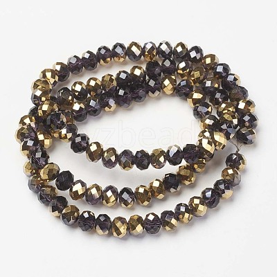 Electroplate Transparent Glass Beads Strands EGLA-A034-T2mm-O16-1