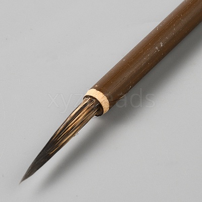 3Pcs Wood Chinese Calligraphy Brush OFST-WH0014-005A-1