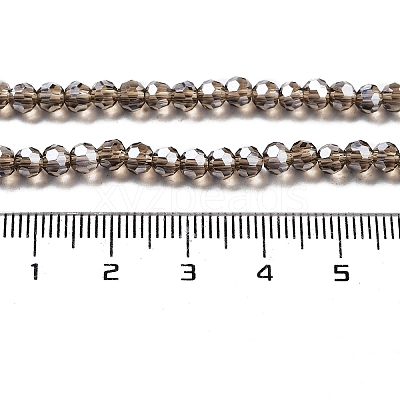 Electroplate Transparent Glass Beads Strands X-EGLA-A035-T4mm-A16-1