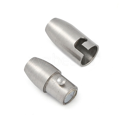 Non-Tarnish 304 Stainless Steel Locking Tube Magnetic Clasps X-STAS-F194-20P-1