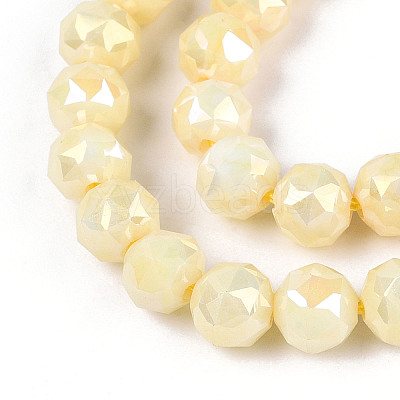 Anti-Tarnish Electroplate Glass Beads Strands X-GLAA-N010-6mm-01-1