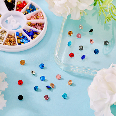 Pointed Back Glass Rhinestone Cabochons RGLA-YS0001-04C-1