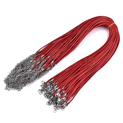 Waxed Cotton Cord Necklace Making MAK-S034-003-1