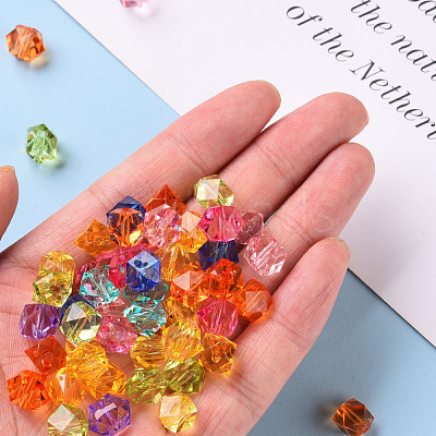 Transparent Acrylic Beads X-TACR-S154-15B-1
