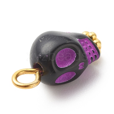 Skull Acrylic Pendants PALLOY-JF01757-02-1