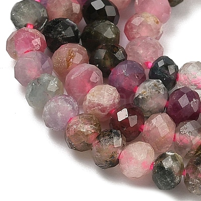 Natural Multicolor Tourmaline Bead Strands G-P279-77-4mm-1
