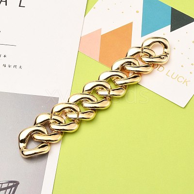 Handmade UV Plating Acrylic Curb Chains AJEW-JB00774-02-1