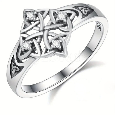 Knot Brass with Crystal Rhinestone Finger Rings FS-WG1EEAC-03-1