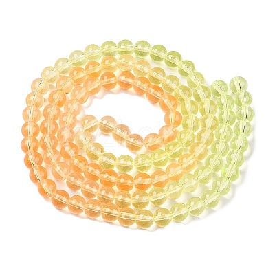 Baking Paint Transparent Glass Beads DGLA-M001-8mm-08-1