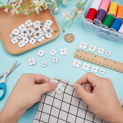 24 Pairs 4 Styles Zinc Alloy Snap Buttons FIND-FG0004-96P-1