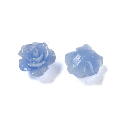 Synthetic Coral 3D Flower Rose Beads X-CORA-A005-14mm-28-1
