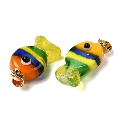 Handmade Lampwork Pendants LAMP-A007-01G-05-04-1