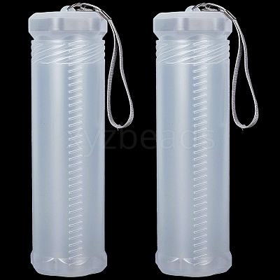 2Pcs Extendable Plastic Paint Brush Case AJEW-GF0013-23-1
