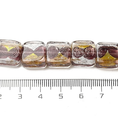 Handmade Gold Foil and Silver Foil Lampwork Beads FOIL-C001-01A-04-1