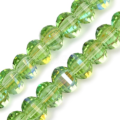 Electroplate Transparent Glass Beads Strands EGLA-B011-08A-AB05-1