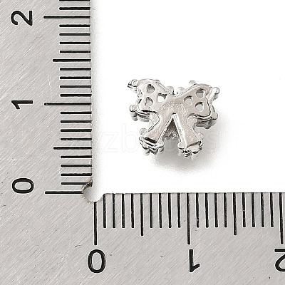 Bowknot Brass Micro Pave Cubic Zirconia Beads KK-Z156-20P-04-1