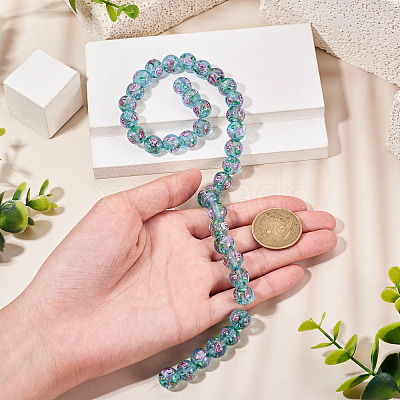 1 Strand Handmade Glod Sand Lampwork Beads Strands LAMP-TA0002-09G-1