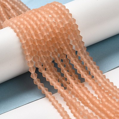 Imitate Austrian Crystal Frosted Glass Beads Strands EGLA-A039-T4mm-MD15-1
