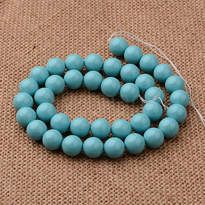Polished Round Grade A Shell Pearl Bead Strands BSHE-M027-6mm-17-1