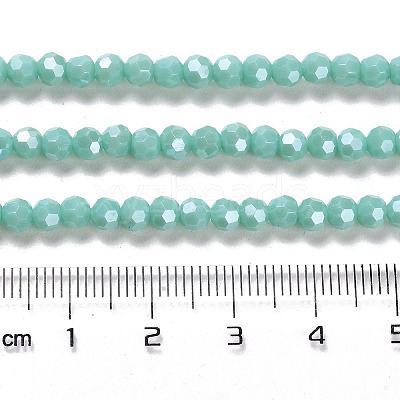 Electroplate Opaque Glass Beads Strands EGLA-A035-P4mm-A14-1