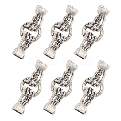 6 Sets Alloy Spring Gate Rings FIND-AR0003-14-1