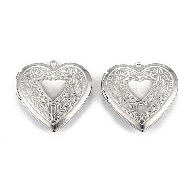 Non-Tarnish 316 Surgical Stainless Steel Locket Pendants X-STAS-C026-01P-1