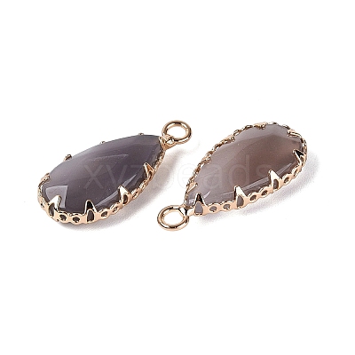 Natural Agate(Dyed & Heated) Faceted Pendants G-Q606-104G-03-1