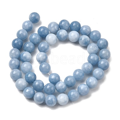 Natural Dyed White Jade Beads Strands G-M402-C03-27-1