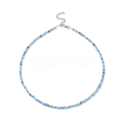Glass Seed Beaded Two Loops Wrap Bracelet for Women BJEW-JB09216-1