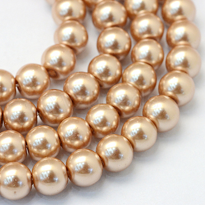 Baking Paint Glass Pearl Bead Strands X-HY-Q003-3mm-11-1