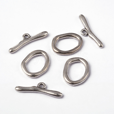 Alloy Toggle Clasps X-PALLOY-G014-AS-1