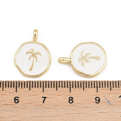 Brass Enamel Pendants KK-B157-15G-02-1