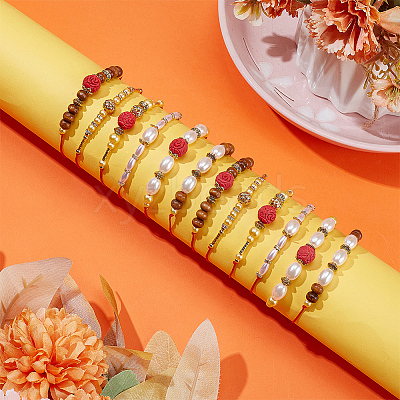 12Pcs 6 Styles Nylon Rakhi Thread Kits HJEW-NB00190-1