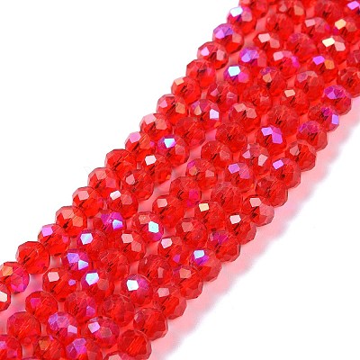 Electroplate Glass Beads Strands EGLA-A034-T4mm-L09-1