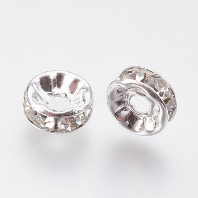 Brass Grade A Crystal Rhinestone Beads X-RB-A003-8MM-S-1