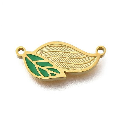 304 Stainless Steel Enamel Links Connector Charms STAS-Q347-13G-1