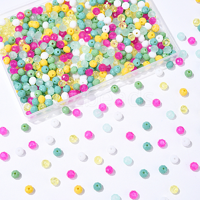 7 Strands 7 Styles Electroplate Glass Beads Strands EGLA-YW0003-94E-1