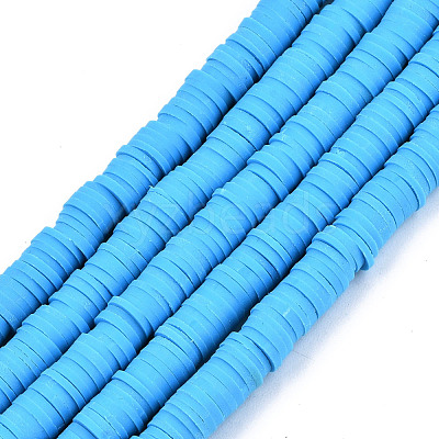 Handmade Polymer Clay Beads Strands CLAY-R089-6mm-119-1