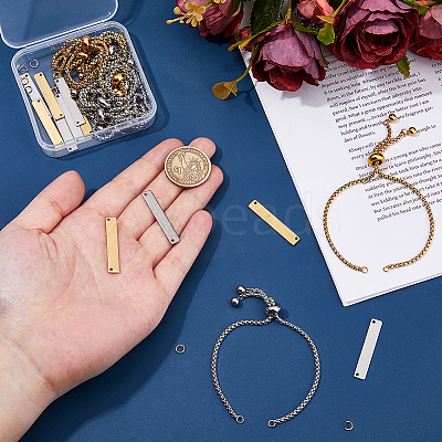 DIY Rectangle Link Bracelets Making Kits DIY-HS0001-79-1