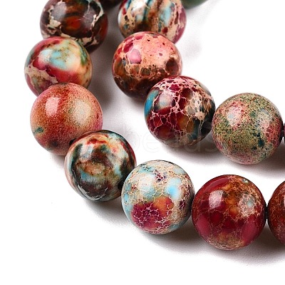 Natural Imperial Jasper Beads Strands G-N342-63H-1