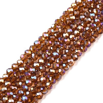 Electroplate Glass Beads Strands EGLA-A044-T1mm-B02-1