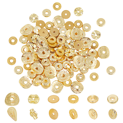 120Pcs 6 Styles Brass & Alloy Spacer Beads FIND-PH0020-55-1