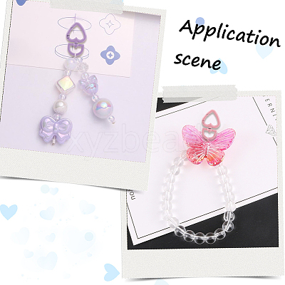 20Pcs 10 Colors Spray Printed Alloy Swivel Clasps FIND-SC0017-41-1