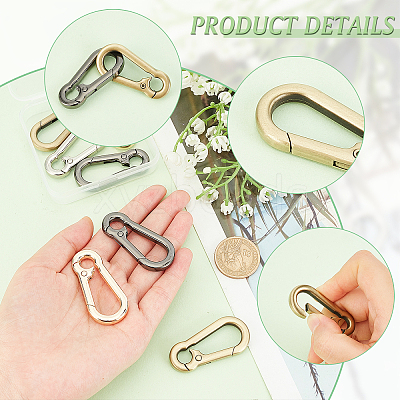 8Pcs 4 Colors Zinc Alloy Lobster Claw Clasps FIND-WR0004-55-1