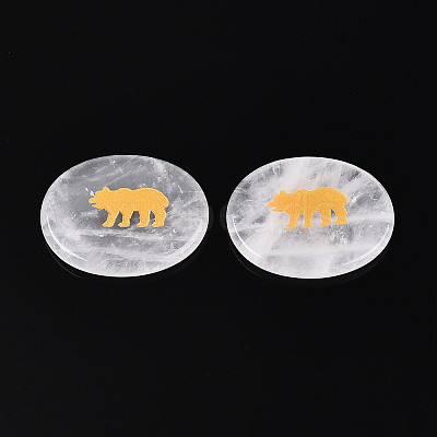 Natural Quartz Crystal Cabochons G-T143-28O-1