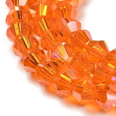 Transparent Electroplate Glass Beads Strands GLAA-F029-3mm-A11-1